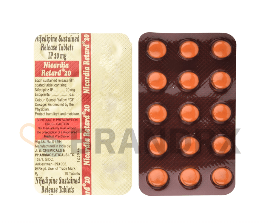 8fGtxMQuyNwcRwz31gXA-3 Nicardia Retard 20 mg J.B. Chemicals & Pharmaceuticals Ltd.